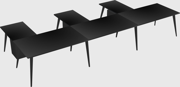 Modern l-shaped office desk