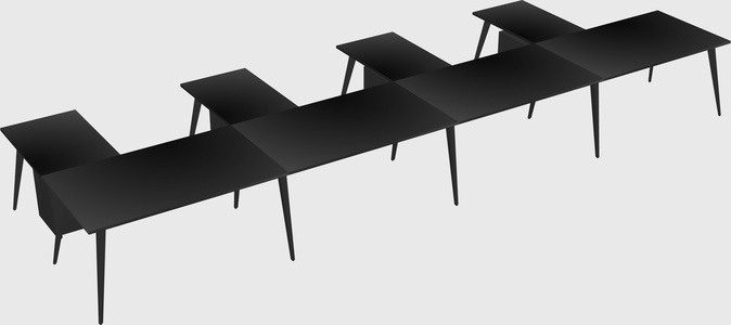 Modern l-shaped office desk