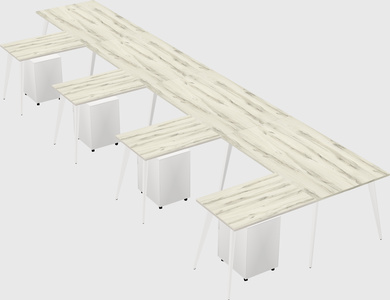Modern l-shaped office desk