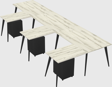 Modern l-shaped office desk