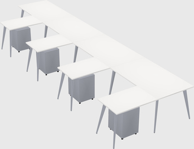 Modern l-shaped office desk