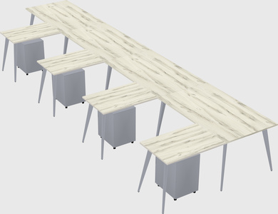Modern l-shaped office desk