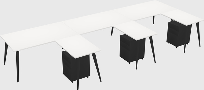 Modern l-shaped office desk