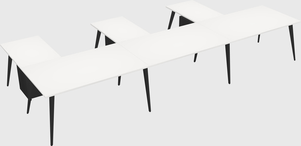 Modern l-shaped office desk