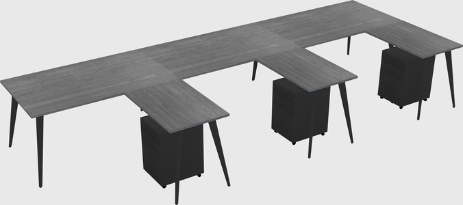 Modern l-shaped office desk