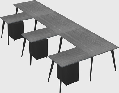 Modern l-shaped office desk