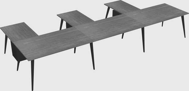 Modern l-shaped office desk