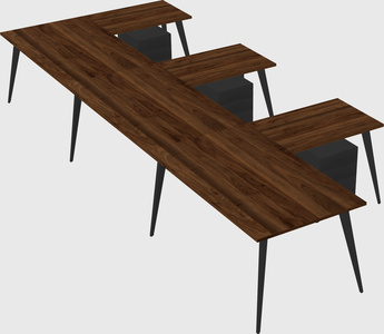 Modern l-shaped office desk