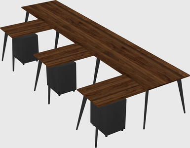 Modern l-shaped office desk