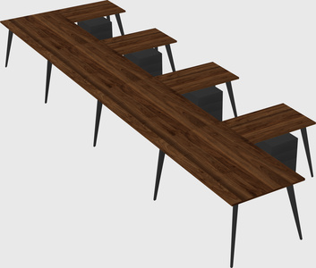 Modern l-shaped office desk
