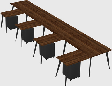 Modern l-shaped office desk
