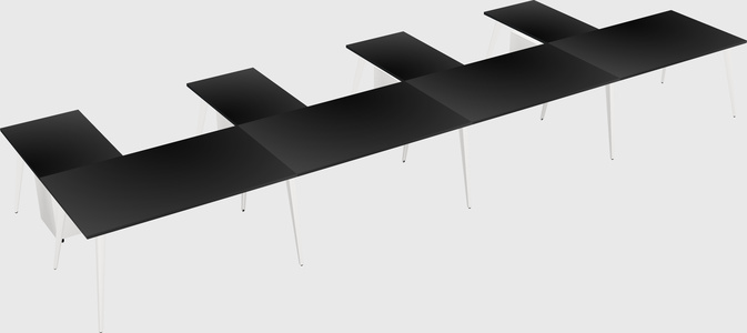 Modern l-shaped office desk