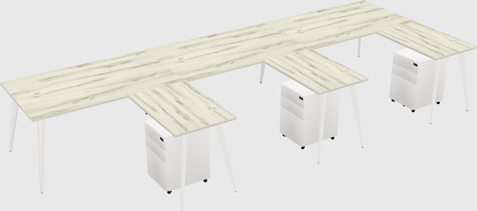Modern l-shaped office desk