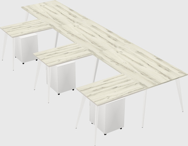 Modern l-shaped office desk
