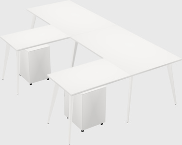 Modern l-shaped office desk