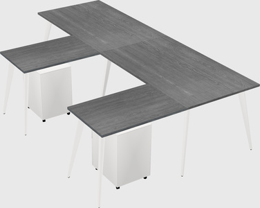 Modern l-shaped office desk