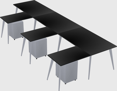 Modern l-shaped office desk