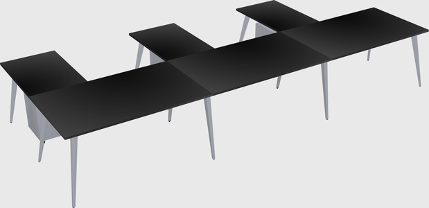 Modern l-shaped office desk