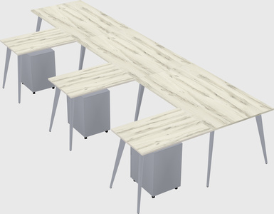Modern l-shaped office desk