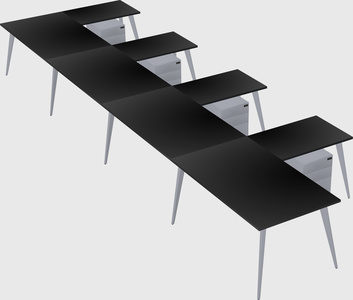 Modern l-shaped office desk
