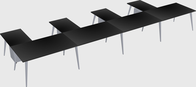 Modern l-shaped office desk