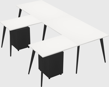Modern l-shaped office desk