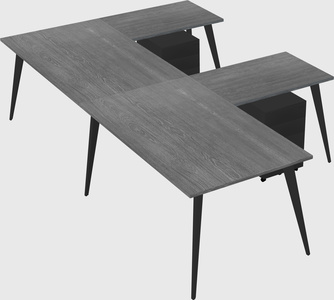 Modern l-shaped office desk