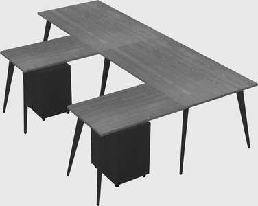 Modern l-shaped office desk