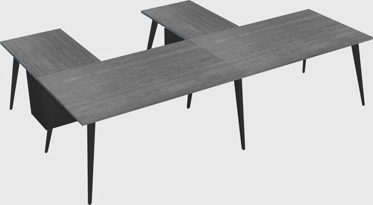 Modern l-shaped office desk
