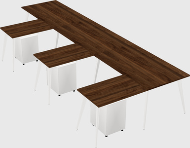 Modern l-shaped office desk