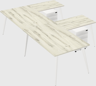 Modern l-shaped office desk