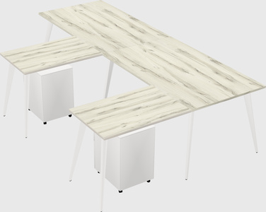 Modern l-shaped office desk