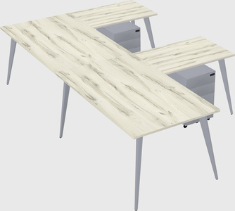 Modern l-shaped office desk