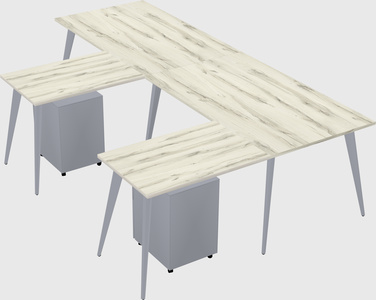 Modern l-shaped office desk