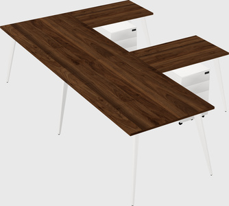 Modern l-shaped office desk