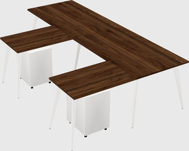 Modern l-shaped office desk