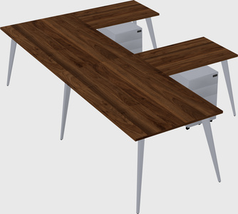Modern l-shaped office desk