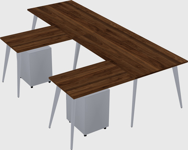 Modern l-shaped office desk