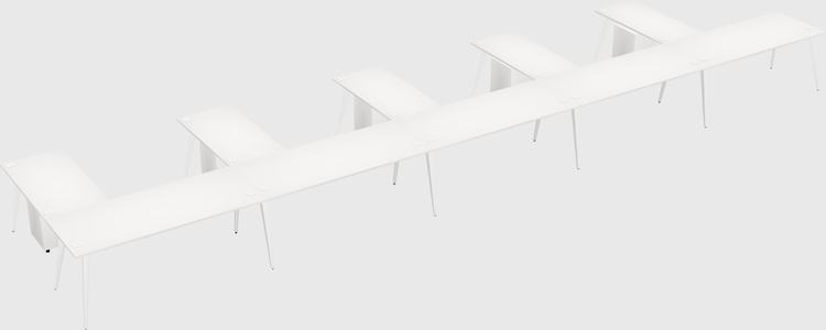 Modern l-shaped office desk
