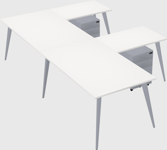 Modern l-shaped office desk