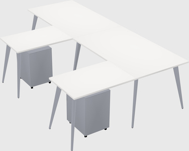 Modern l-shaped office desk