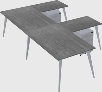 Modern l-shaped office desk