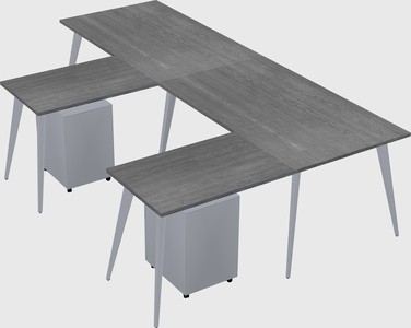 Modern l-shaped office desk