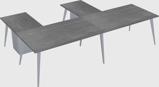 Modern l-shaped office desk