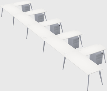 Modern l-shaped office desk