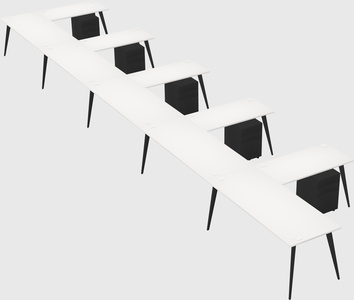 Modern l-shaped office desk