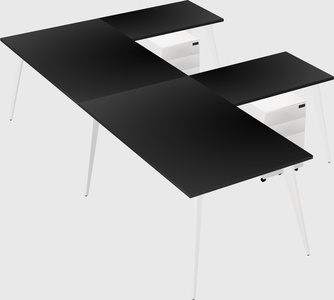 Modern l-shaped office desk