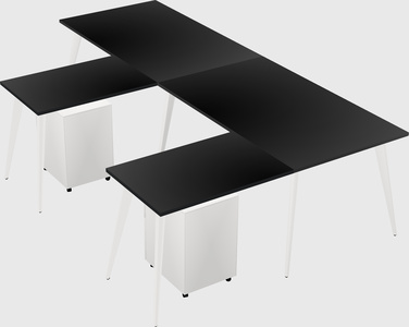 Modern l-shaped office desk