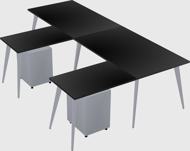 Modern l-shaped office desk