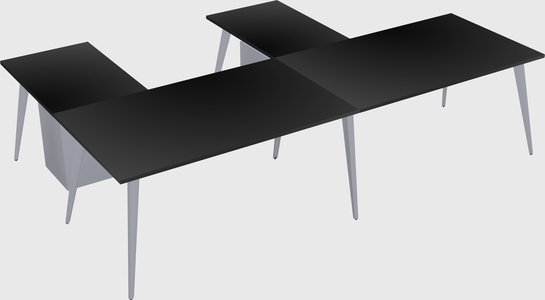 Modern l-shaped office desk
